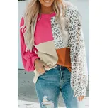 OMG Dámský žebrovaný top s dlouhým rukávem Getafe růžová S