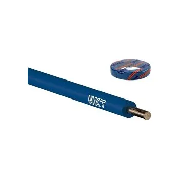 elektrický kabel NKT Propojovací plný vodič CY 0,75 (H05V-U) Barva: tm. modrá