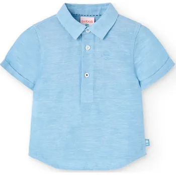 Chlapecká košile Košile s krátkým rukávem, světle modrá, kluk, Boboli Velikosti: 116