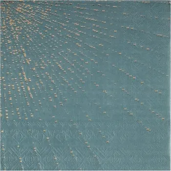 Papírový ubrousek PAPÍROVÉ UBROUSKY ZELENÉ 33 CM 10 KS UBROUSEK SE ZLATÝMI VZORY NAROZENINY