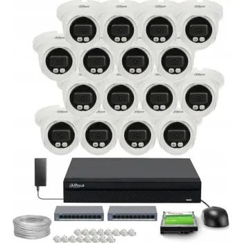 IP kamera Monitorovací sada 16x IPC-HDW2449TM-S-IL-0280B, 4MPx, IR 30 m DAHUA