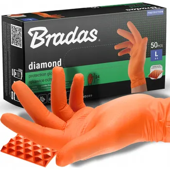 Pracovní rukavice Ochranné rukavice NITRILOVÉ EXTRA SILNÉ PRACOVNÍ rukavice silné L 50 ks