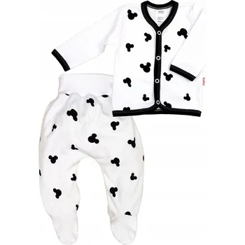 Dupačky SOUPRAVA KAFTAN + POLODUPAČKY Myška BÍLÁ 56 KLEKLE