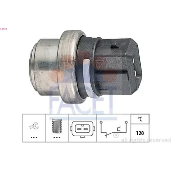 Auto-moto Teplotní spínač, varovná kontrolka chladiva FACET 7.4074