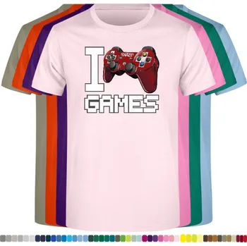 detske-levne-bavlnene-tricko-potisk-miluji-pocitac-hry Barva: Pink - růžová, velikost: 140