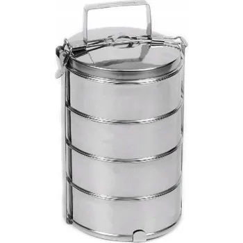 Jídlonosič Domů Komponenty z nerezové oceli Nádoba na potraviny - čtyřdílná 14 cm