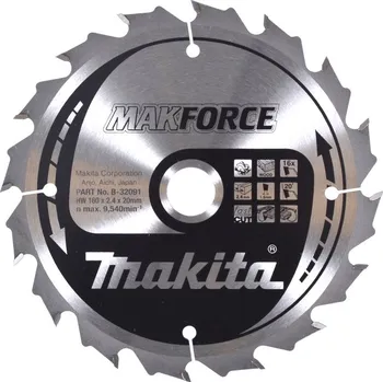 Pilový kotouč kotouč pilový dřevo MAKFORCE 160x2.4x20mm 16Z = old B-08143 [B-32091]