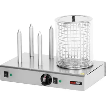 Hotdogovač Hot dog 4 trny + nádoba + košík Redfox HD 04 NK