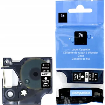 Pásek do tiskárny PÁSKA DO DYMO 45811 19mm 7m ČERNÁ / BÍLÝ TISK