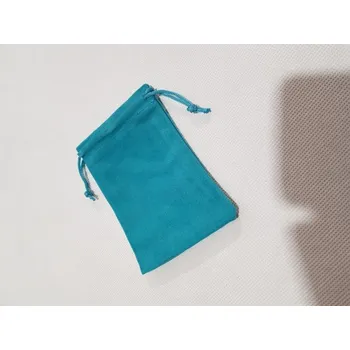 Kosmetická taška Semišová modrá taštička 12x8,5cm