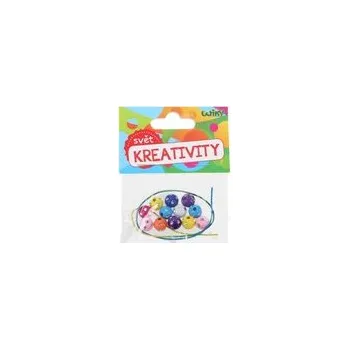 Dětské navlékací korálky Kreativní set KORÁLKY s provázkem (W018300)