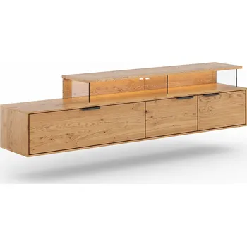 Televizní stolek Massivo.cz Závěsná TV komoda Tinnaro - Natural, dub, masiv