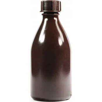 Láhev Hnědá láhev Greenlo PE s úzkým hrdlem 250 ml závit GL25