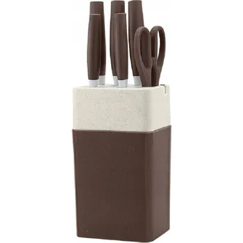 Kuchyňský nůž Stojan na nože Home Elements 35,5 cm hnědý