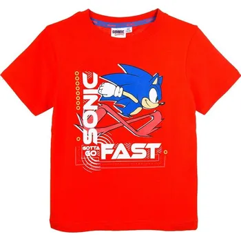 Dívčí oblečení TRIČKO SONIC (červené) Velikost: 4