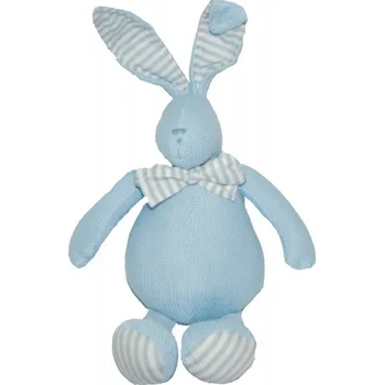 plyšák Dětský plyšák Zajíc Dan- modrý, 31 cm