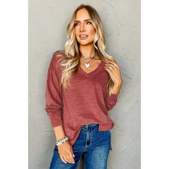 Dámské tričko OMG Dámské tričko s dlouhým rukávem Curculio červená L