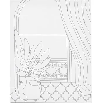 Malířské plátno Creative Malířské plátno s předtiskem 24x30 cm OKNO