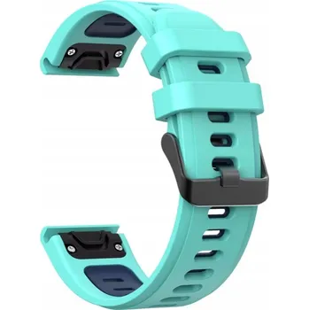 Řemínek na hodinky Řemínek pro hodinky Garmin 26mm Tyrkysový/černý