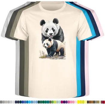 Dívčí tričko detske-levne-bavlnene-tricko-potisk-pandy-velke Barva: Natural - přírodní, Dětská bavlněná trička JHK: S