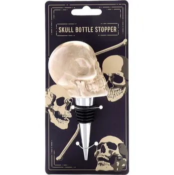 Vrták Zátka na VÍNO keramická LEBKA šampaňské whisky
