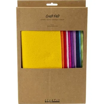 Creative Plsť na tvoření 10 ks ZÁKLADNÍ ODSTÍNY