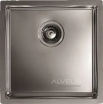 Granitový dřez Jednokomorový dřez Alveus 1 ocel šedý