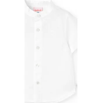 Chlapecká košile Košile s krátkým rukávem, bílá barva, kluk, Boboli Velikosti: 128