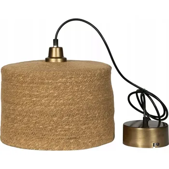 ZÁVĚSNÉ STROPNÍ SVÍTIDLO E27 nad stůl JUTA BOHO velké 30cm do obýváku kuchyně