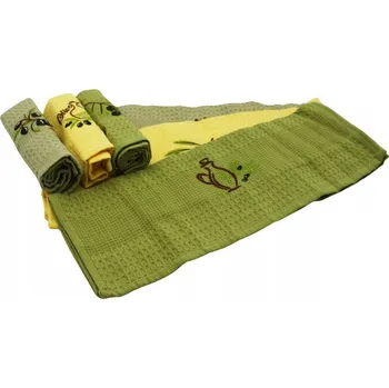 Utěrka GiftyCity Dárková sada 6 utěrek 40 x 60 cm, Zelená a žlutá