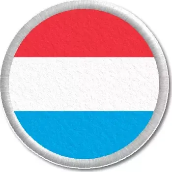 Vlajka Pelisport Lucemburská vlajka tištěná nášivka ø 4,5 cm