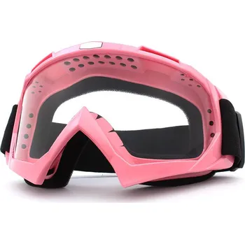 Motodoplněk TXR MX brýle Core růžové s čirým plexi (ultralehký rám; dvojitý elastický popruh; odolné plexi; efektivní ventilace)