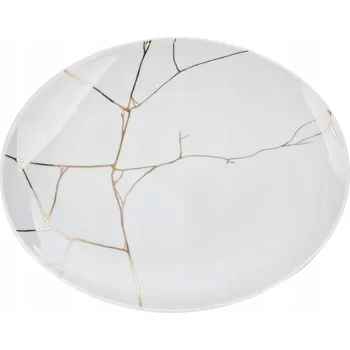 Talíř Salátový, předkrmový talíř Karolina Tektonika bílá