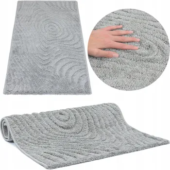 Koberec KOBEREC DO LOŽNICE BĚHOUN MODERNÍ MÓDNÍ DVOUÚROVŇOVÝ 3D 80x150 CM ŠEDÝ