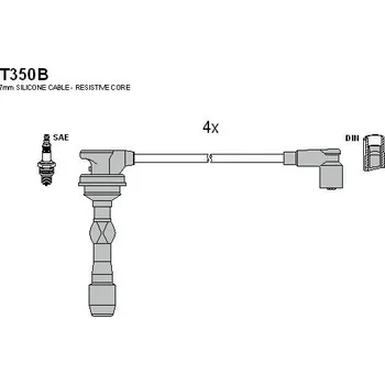 Autoelektrika Sada kabelů pro zapalování TESLA T350B