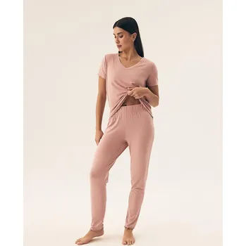 Pánské pyžamo Henderson Dámské pyžamo 42680 Noves kr/r S-2XL písek XXL