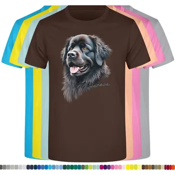 detske-levne-bavlnene-tricko-potisk-novofundlandsky-pes Barva: Chocolate - čokoládově hnědá, Dětská bavlněná trička JHK: M