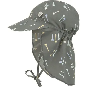 Jídelní židlička Sun Protection Flap Hat palms deep olive 19-36 mo.