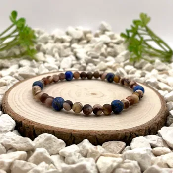 Náramek Certom Minerální náramek – jaspis a lapis lazuli | Moudrost a stabilita 0120