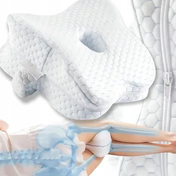 Polštář POLŠTÁŘ NA SPANÍ KLÍNŮ MEZI KOLENA NOHY ORTOPEDICKÝ POTAH SEPARÁTOR