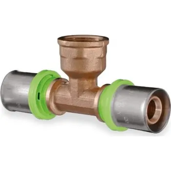 Fitinka Easy EASY+ 821 T-kus 26x1/2"x26mm, přechodový, s vnitřním závitem, lisovací, voda, mosaz