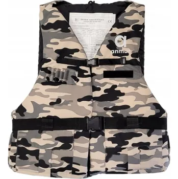 Záchranná vesta XXL rybářská pouštní maskáčový