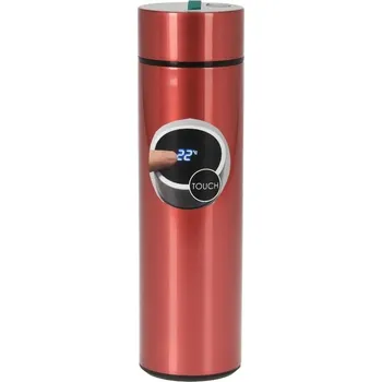 Termoska EXCELLENT HOUSEWARE Termoska nerez s teploměrem 0,5 l červená KO-C80700890cerv