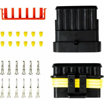 Autoelektrika AMiO 03522 sada voděodolného konektoru Superseal 1.5, 6-pin (samec+samice)
