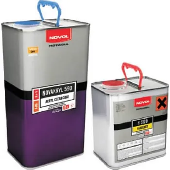 Lak na dřevo Bezbarvý lak Novol Novakryl 590 5 l + 2,5 l rychlé tužidlo