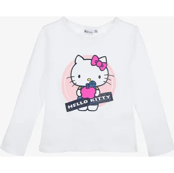 Dívčí tričko TRIKO HELLO KITTY dlouhý rukáv (bílé) Velikost: 8