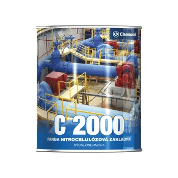 barva na zeď Chemolak C2000, (C 2000, C-2000), barva nitrocelulózová základní na kov 0840 červenohnědá 10 kg