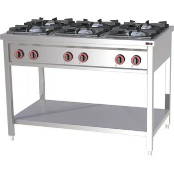 Sporák Sporák plynový - 6 hořáků Redfox SPF 120 G