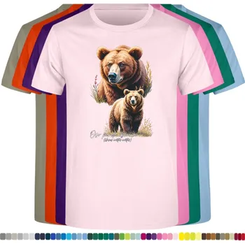 detske-levne-bavlnene-tricko-potisk-medvedi Barva: Pink - růžová, Dětská bavlněná trička JHK: M