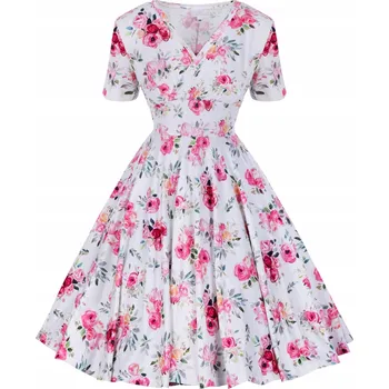 Dámské šaty Retro midi koktejlové šaty Wonderlandia, velikost 36